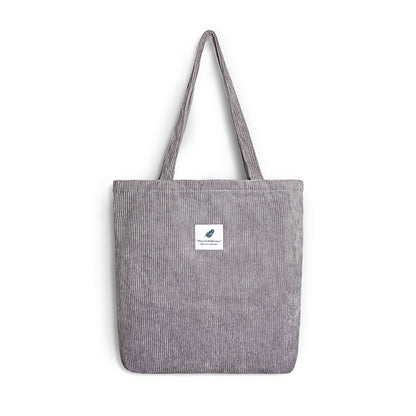 Sac de Voyage Femme en Velours Côtelé Noir – vue 3 – Yokabag