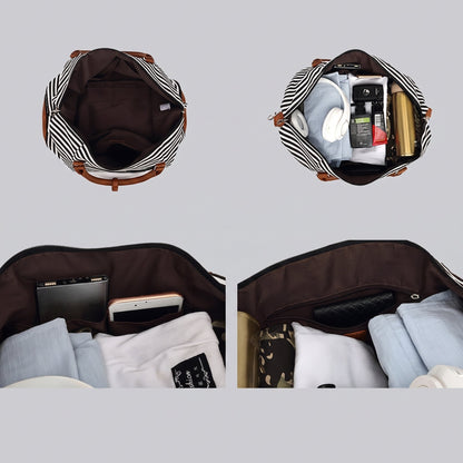 Sac de Voyage Femme Week-End - Rayures en Mer – vue 4 – Yokabag