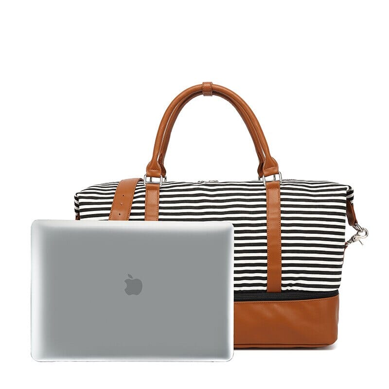 Sac de Voyage Femme Week-End - Rayures en Mer – vue 6 – Yokabag