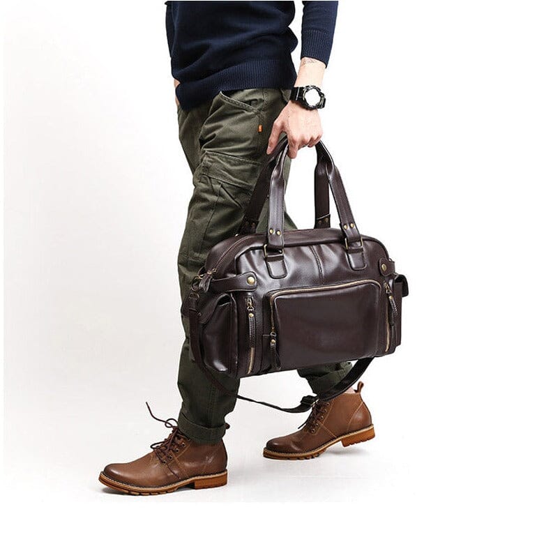 Sac de Voyage Homme Vintage Noir – vue 2 – Yokabag