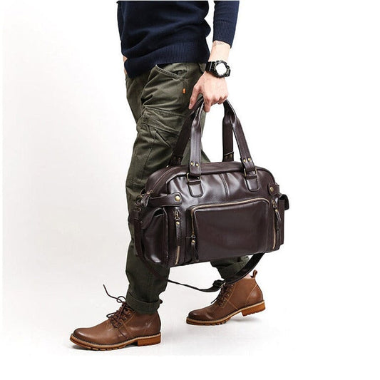 Sac de Voyage Homme Vintage Noir – vue 2 – Yokabag