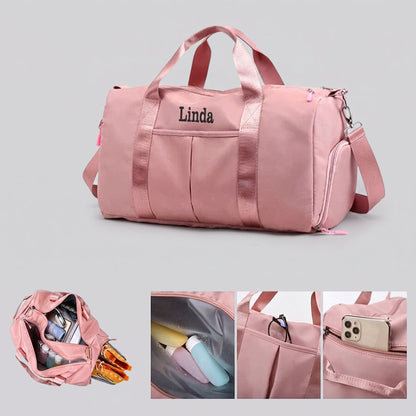Sac de Voyage Personnalisé pour Femme en Vogue Bleu – vue 3 – Yokabag