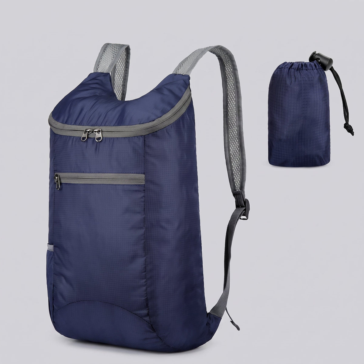 Sac à Dos Pliable pour Voyage Compact Bleu Marine – vue 4 – Yokabag