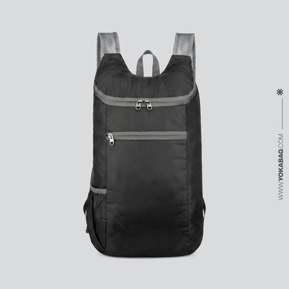 Sac à Dos Pliable pour Voyage Compact Gris – vue 3 – Yokabag