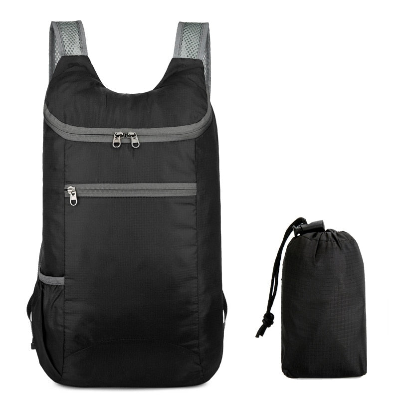 Sac à Dos Pliable pour Voyage Compact Gris – vue 3 – Yokabag