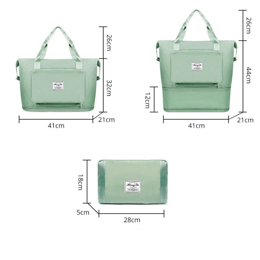 Sac de Voyage Pliable et Extensible Gris – vue 3 – Yokabag