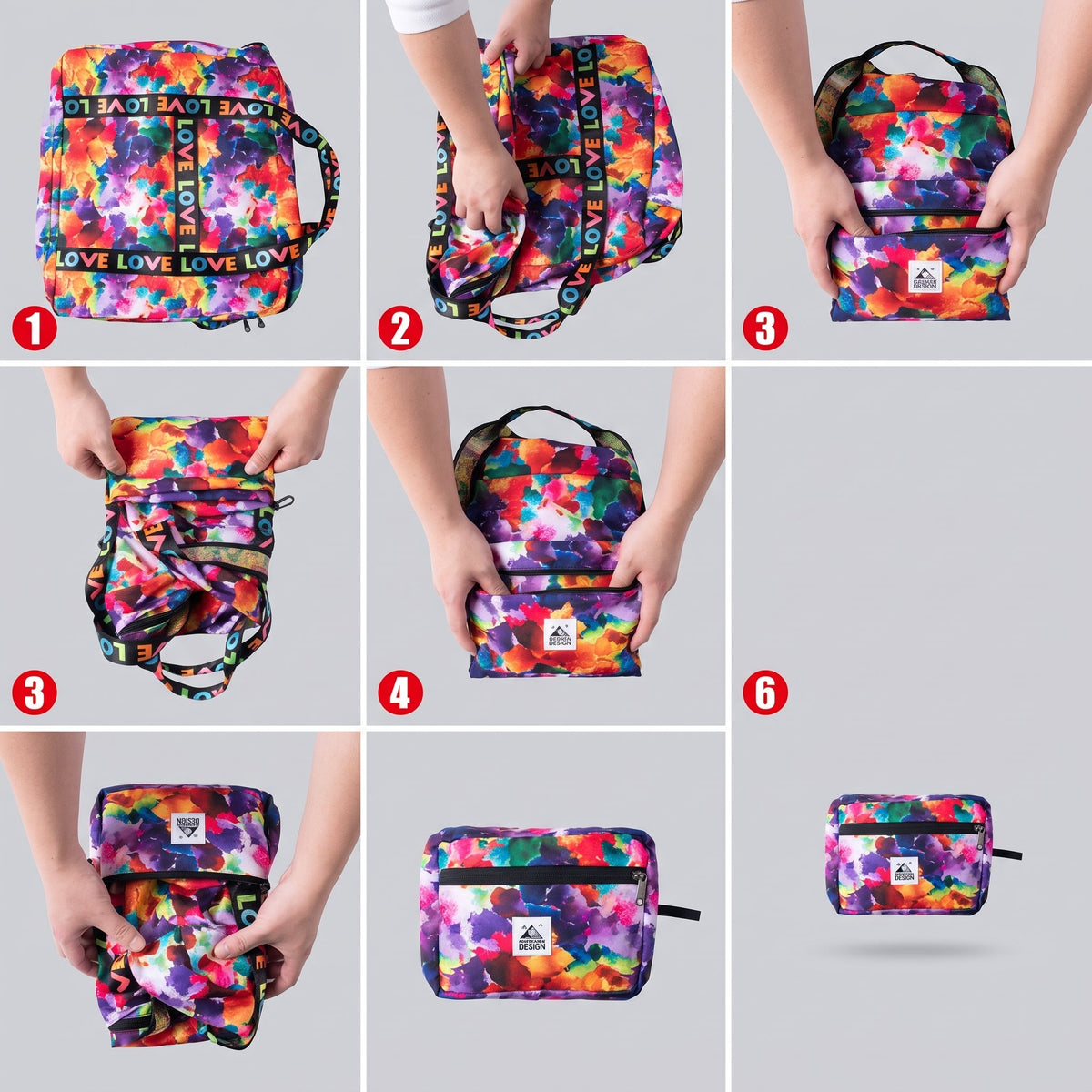 Sac de Voyage Pliable - Voyagez avec Amour – vue 5 – Yokabag