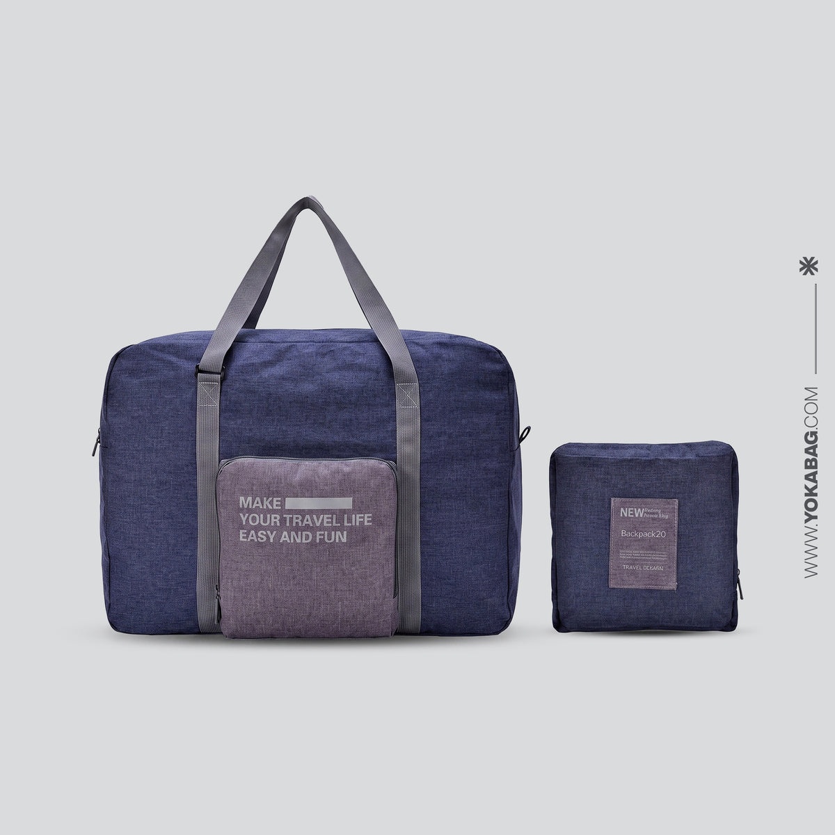 Sac de Voyage Pliable - Voyage Facile et Amusant (Bleu)