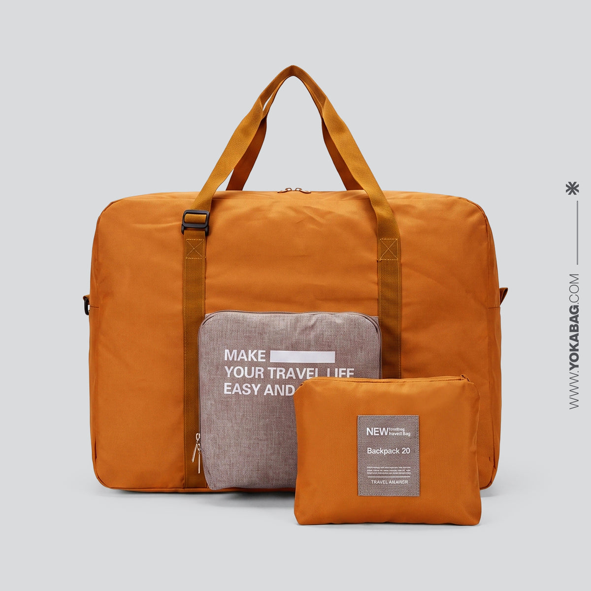 Sac de Voyage Pliable - Facilitez et Amusez votre Vie de Voyage (Camel)