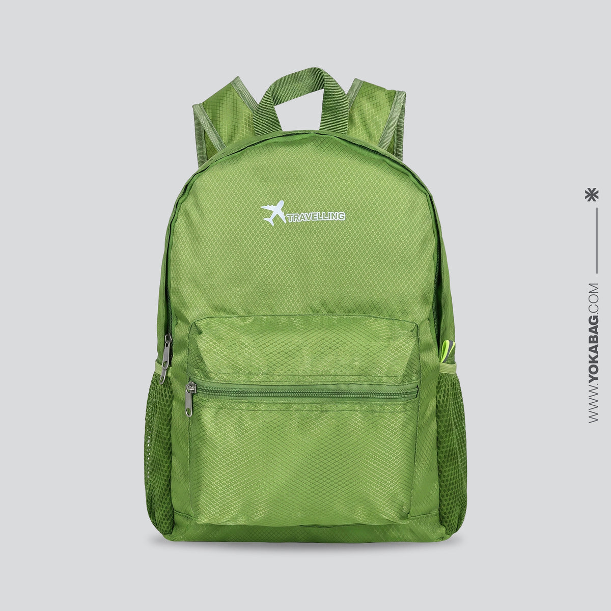 Sac à Dos de Voyage Pliable - Traveller Vert – vue 3 – Yokabag