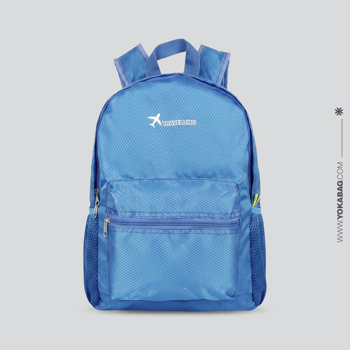 Sac à Dos de Voyage Pliable - Traveller Bleu Ciel – vue 2 – Yokabag