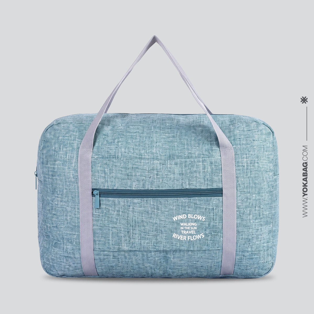 Sac de Voyage Pliable - Exploration au Vent et à l'Écume Vert – vue 2 – Yokabag