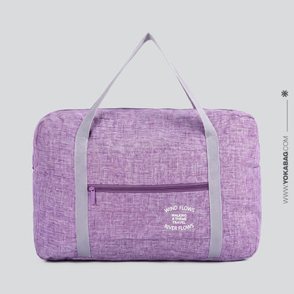 Sac de Voyage Pliable - Exploration au Vent et à l'Écume Violet – vue 3 – Yokabag