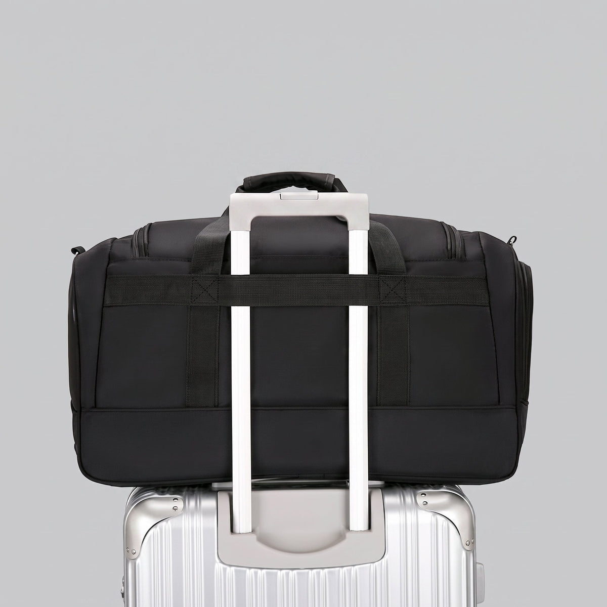 Sac de Voyage Souple avec Compartiment Chaussures Gris – vue 3 – Yokabag