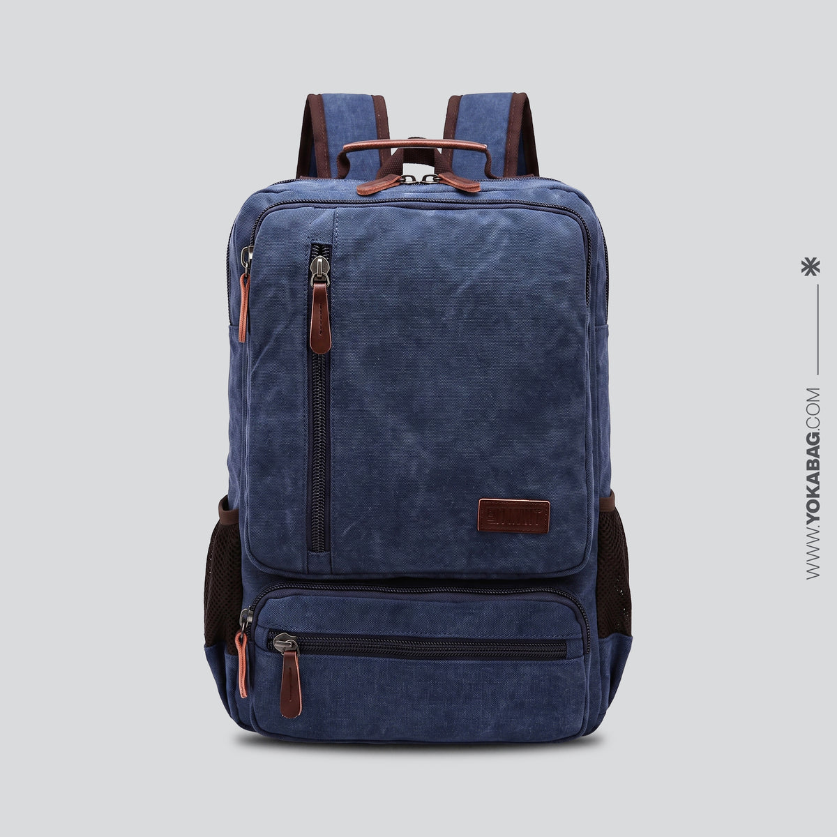 Sac à Dos de Voyage Vintage Homme | L'Baroudeur Bleu – vue 4 – Yokabag