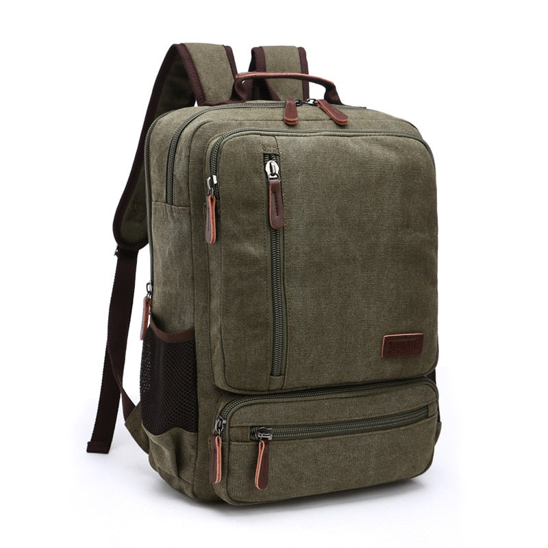 Sac à Dos de Voyage Vintage Homme | L'Baroudeur Khaki – vue 2 – Yokabag
