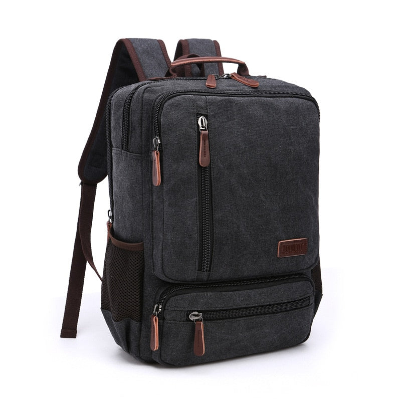 Sac à Dos de Voyage Vintage Homme | L'Baroudeur Noir – vue 3 – Yokabag