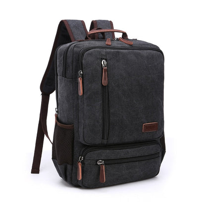Sac à Dos de Voyage Vintage Homme | L'Baroudeur Noir – vue 3 – Yokabag