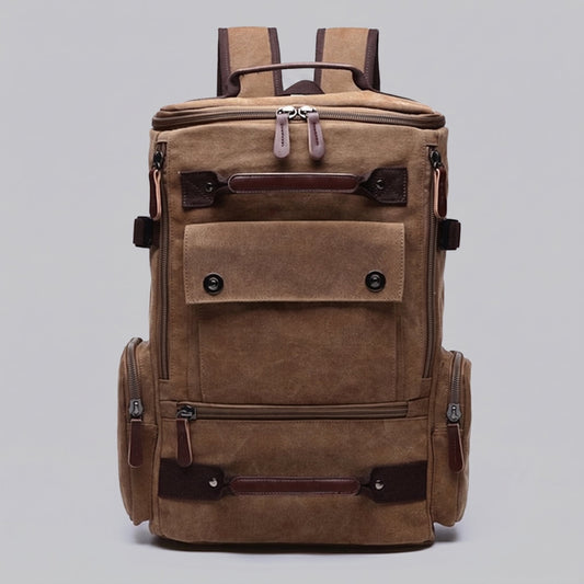 Sac à Dos de Voyage Vintage Nomade Explorer Camel – vue 2 – Yokabag