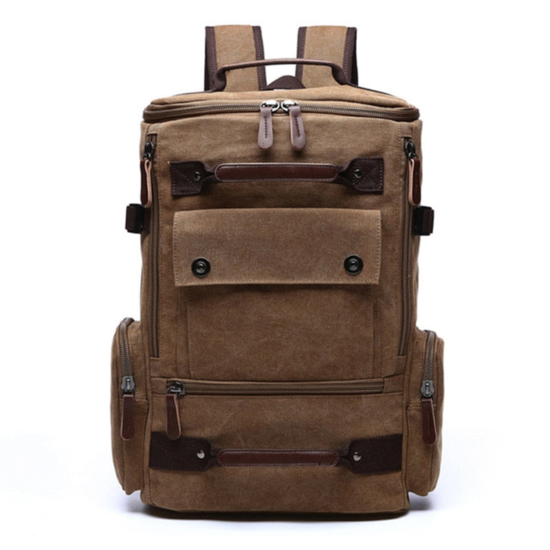 Sac à Dos de Voyage Vintage Nomade Explorer Camel – vue 2 – Yokabag