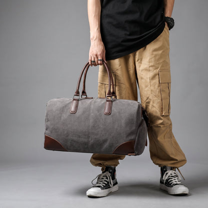 Sac de Voyage Vintage Week-End Rétro Kaki – vue 4 – Yokabag