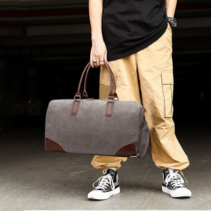 Sac de Voyage Vintage Week-End Rétro Kaki – vue 4 – Yokabag