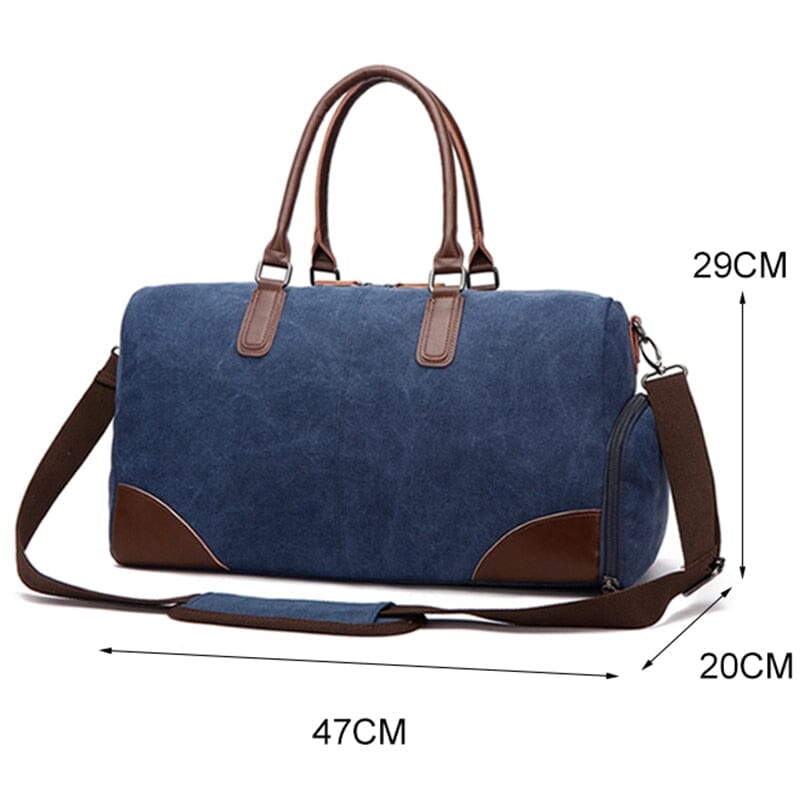 Sac de Voyage Vintage Week-End Rétro Noir – vue 2 – Yokabag