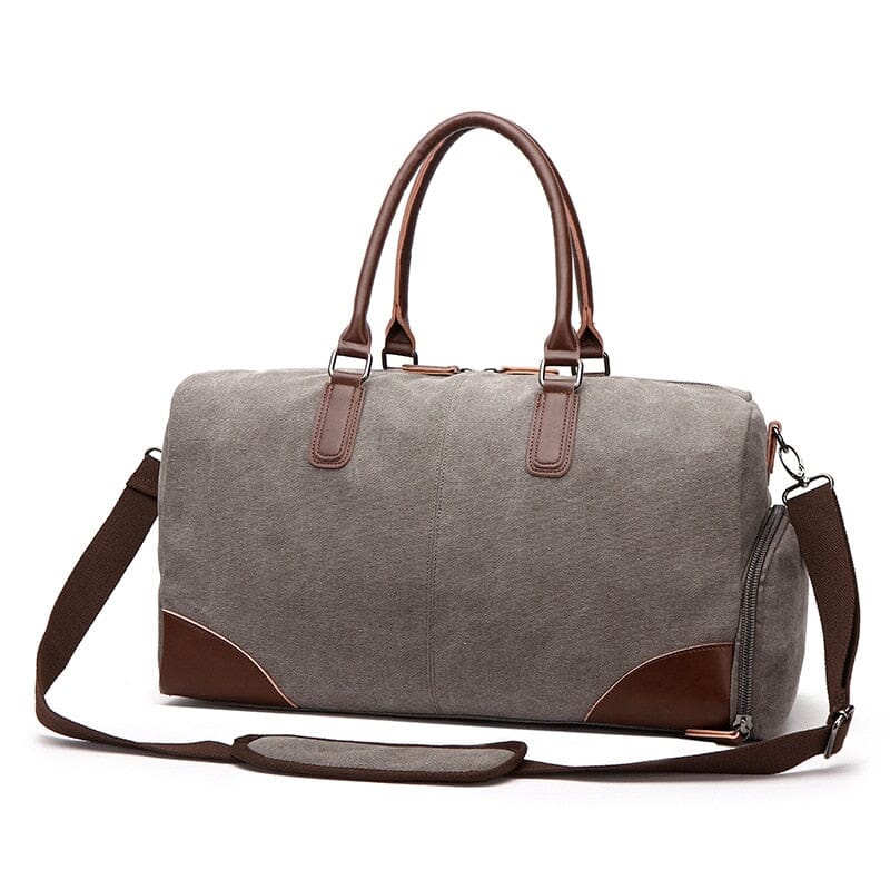 Sac de Voyage Vintage Week-End Rétro Gris – vue 3 – Yokabag
