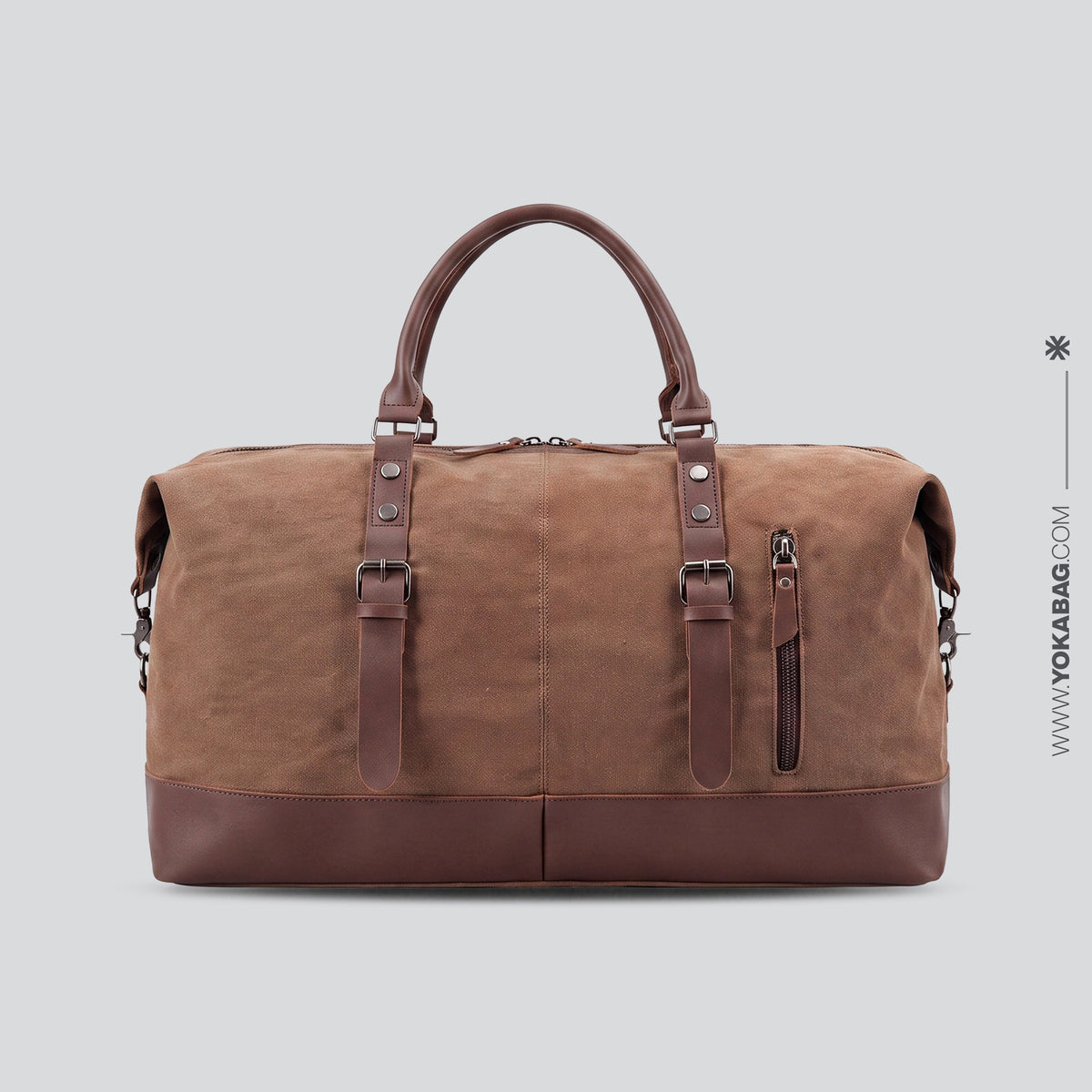 Sac de Voyage Rétro - Weekender Bag Marron – vue 2 – Yokabag