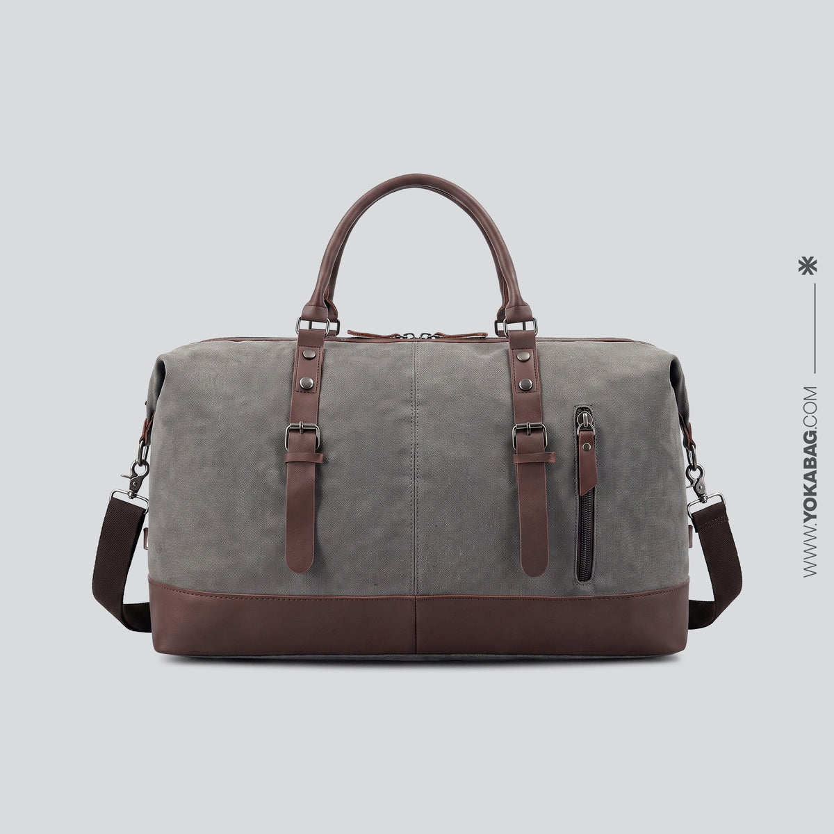 Sac de Voyage Rétro - Weekender Bag Gris – vue 4 – Yokabag