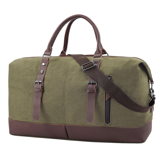 Sac de Voyage Rétro - Weekender Bag Khaki – vue 3 – Yokabag