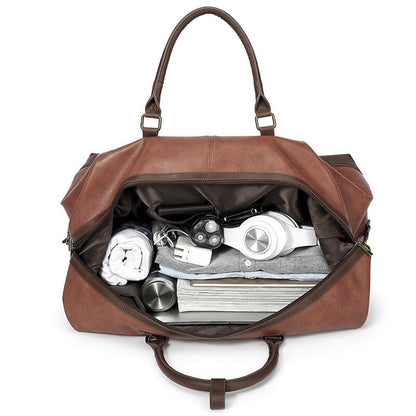 Sac de Voyage Rétro pour Homme - Grand Format Camel – vue 2 – Yokabag