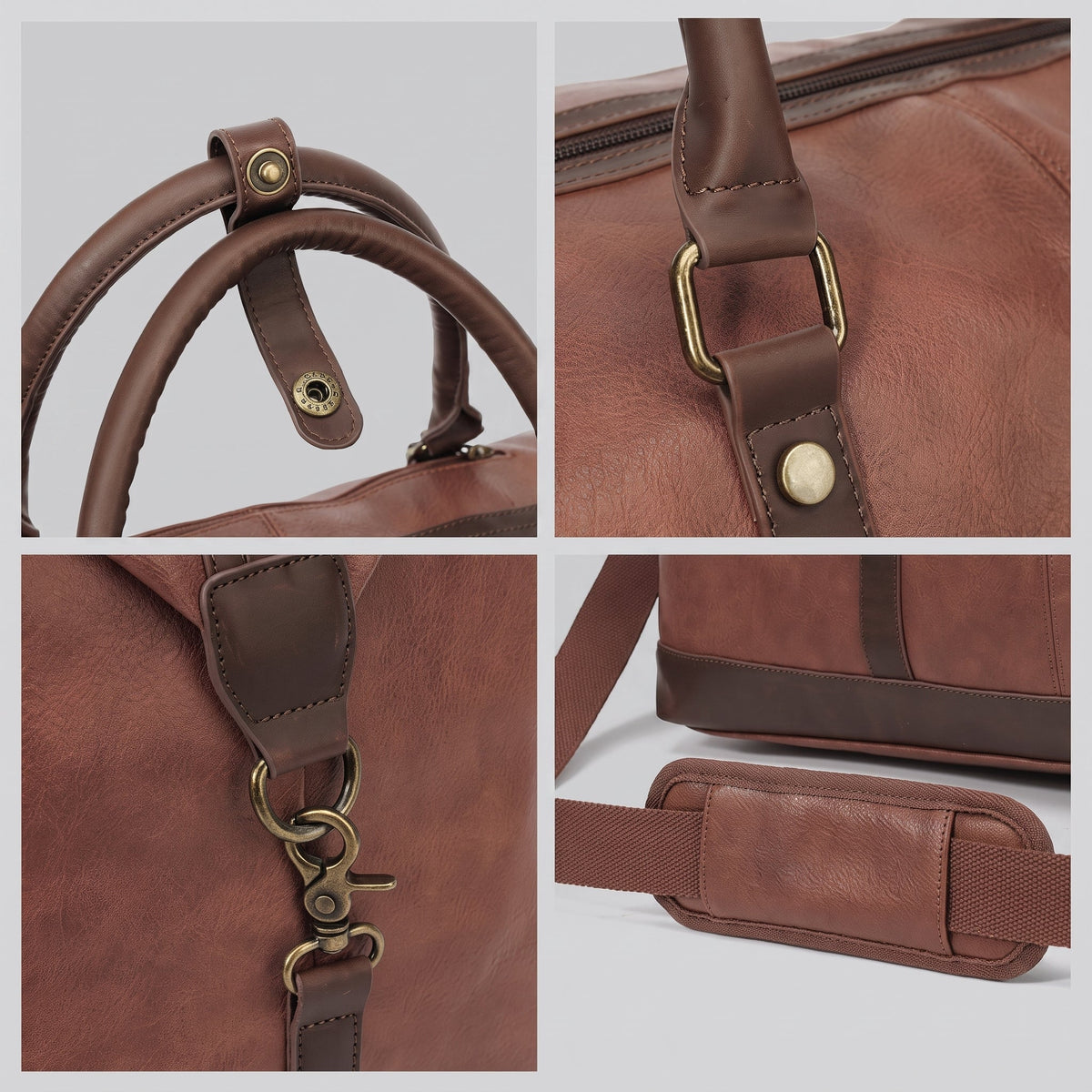 Sac de Voyage Rétro pour Homme - Grand Format Noir – vue 4 – Yokabag