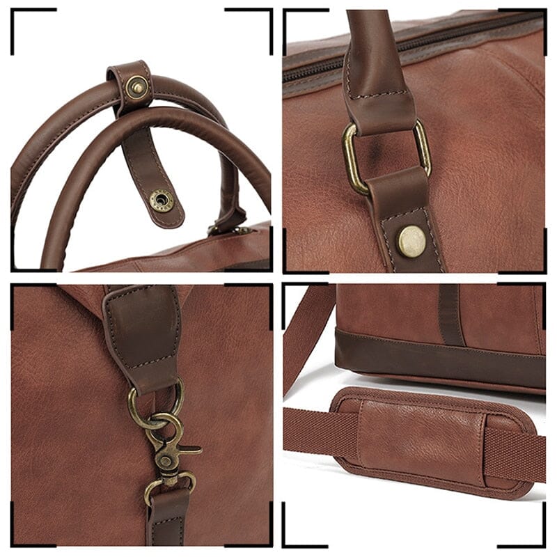 Sac de Voyage Rétro pour Homme - Grand Format Noir – vue 4 – Yokabag