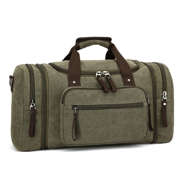 Sac de Voyage Vintage - Explorateur du Monde Khaki – vue 3 – Yokabag