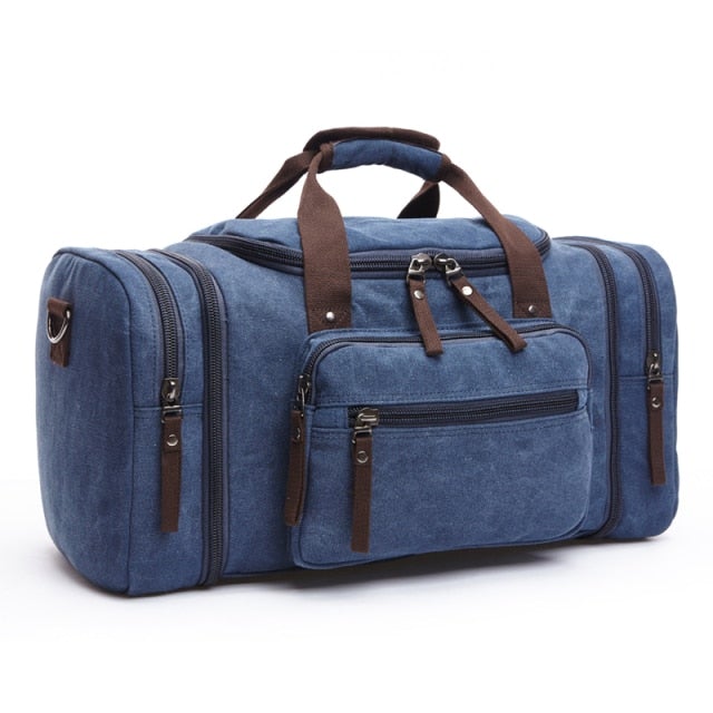 Sac de Voyage Vintage - Explorateur du Monde Bleu Marine – vue 4 – Yokabag
