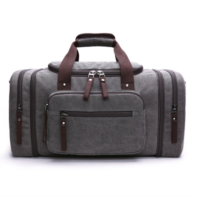 Sac de Voyage Vintage - Explorateur du Monde Gris – vue 5 – Yokabag
