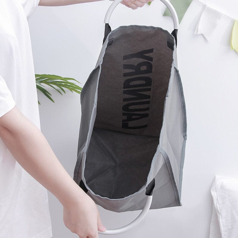 Sac à Linge Sale Pliable pour Voyage Gris – vue 2 – Yokabag