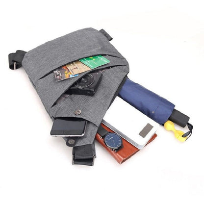 Sac de Voyage Poitrine Homme Sécurisé en Nylon Gris (Droite) – vue 3 – Yokabag
