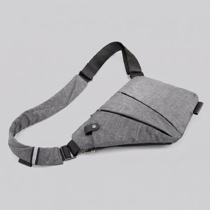 Sac de Voyage Poitrine Homme Sécurisé en Nylon Bleu (Droite) – vue 5 – Yokabag