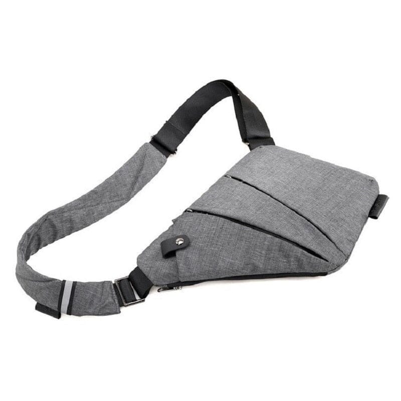 Sac de Voyage Poitrine Homme Sécurisé en Nylon Bleu (Droite) – vue 5 – Yokabag