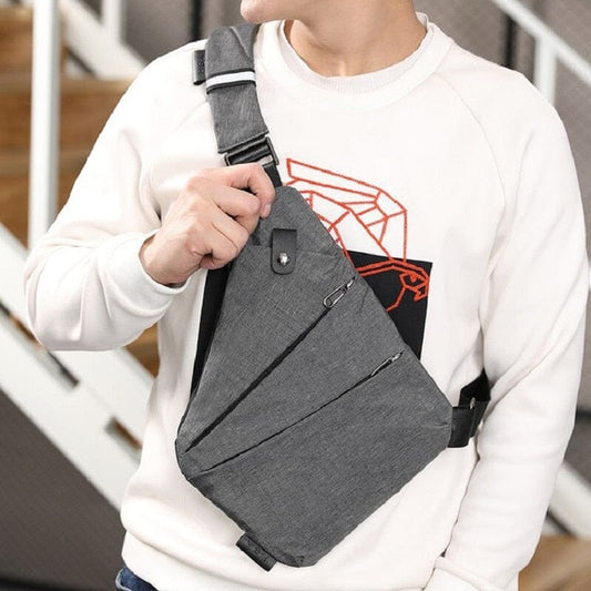 Sac de Voyage Poitrine Homme Sécurisé en Nylon