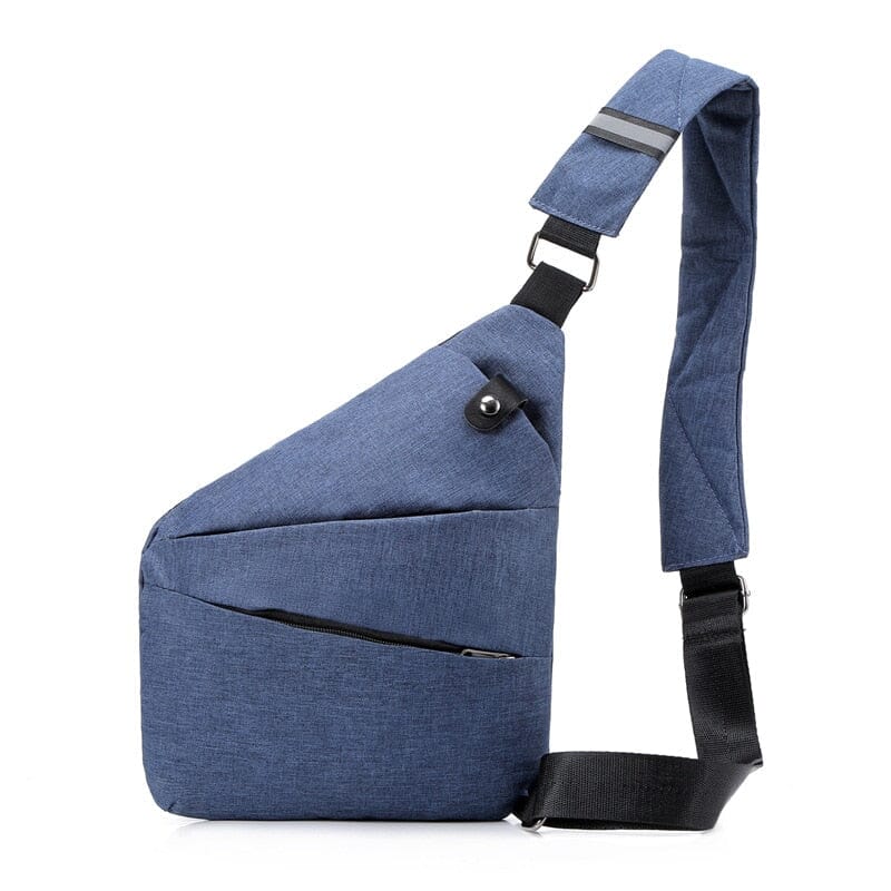 Sac de Voyage Poitrine Homme Sécurisé en Nylon Noir (Gauche) – vue 8 – Yokabag