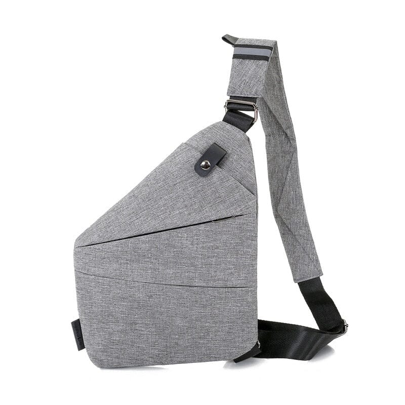 Sac de Voyage Poitrine Homme Sécurisé en Nylon Bleu (Gauche) – vue 6 – Yokabag