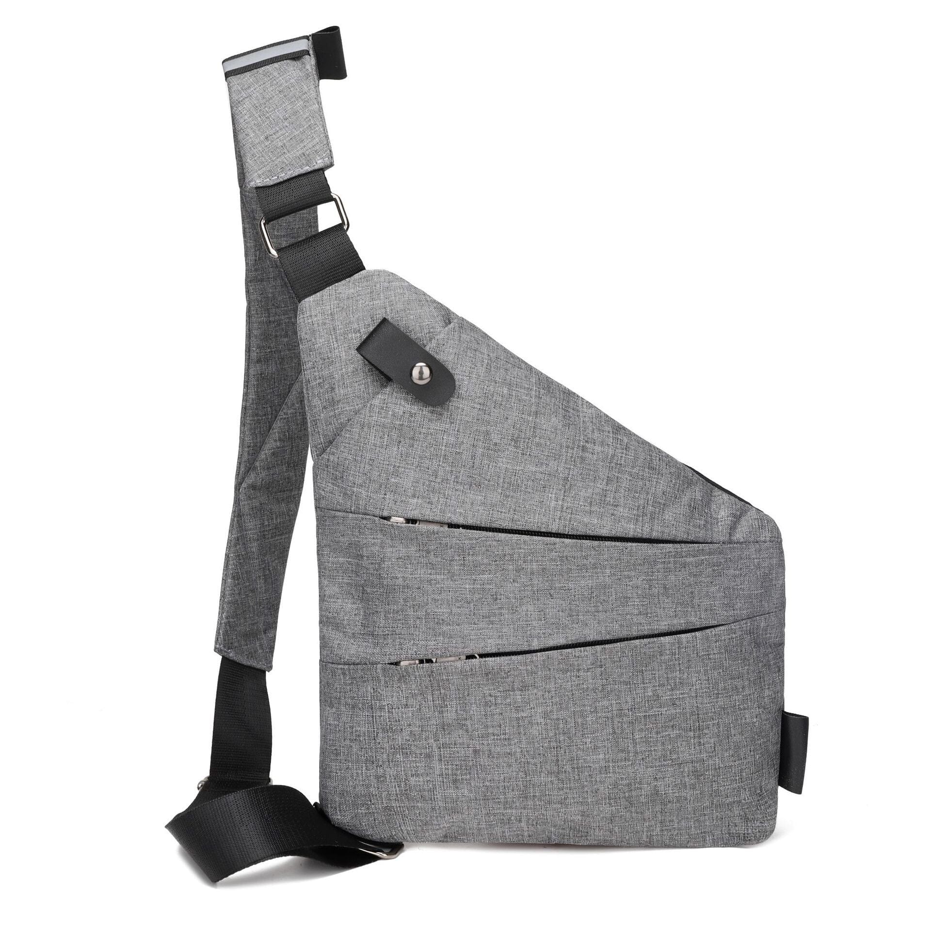 Sac de Voyage Poitrine Homme Sécurisé en Nylon Noir (Droite) – vue 7 – Yokabag