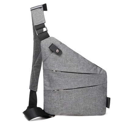 Sac de Voyage Poitrine Homme Sécurisé en Nylon Noir (Droite) – vue 7 – Yokabag