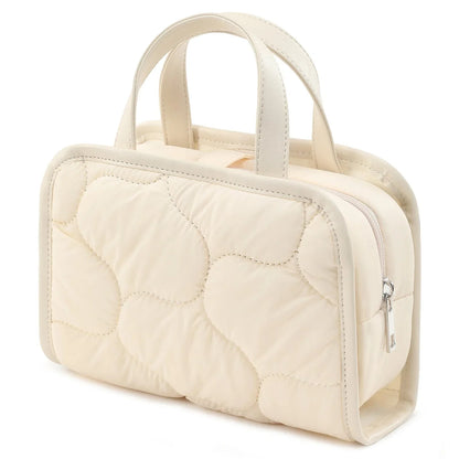 Trousse de Toilette Femme Matelassée 2-en-1 pour Voyage Gris – vue 4 – Yokabag