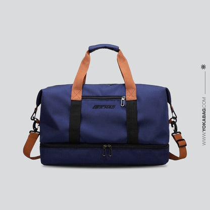 Sac de Voyage avec Compartiment Chaussures Urbanistique Bleu Marine – vue 3 – Yokabag