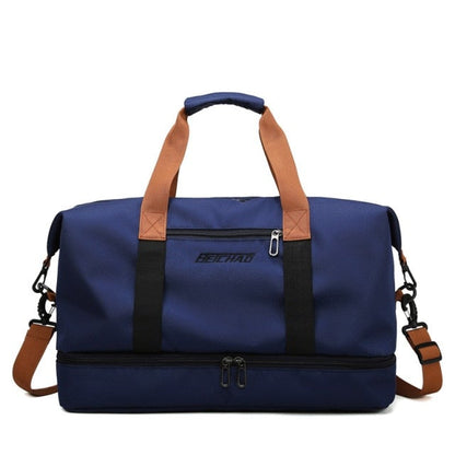Sac de Voyage avec Compartiment Chaussures Urbanistique Bleu Marine – vue 3 – Yokabag
