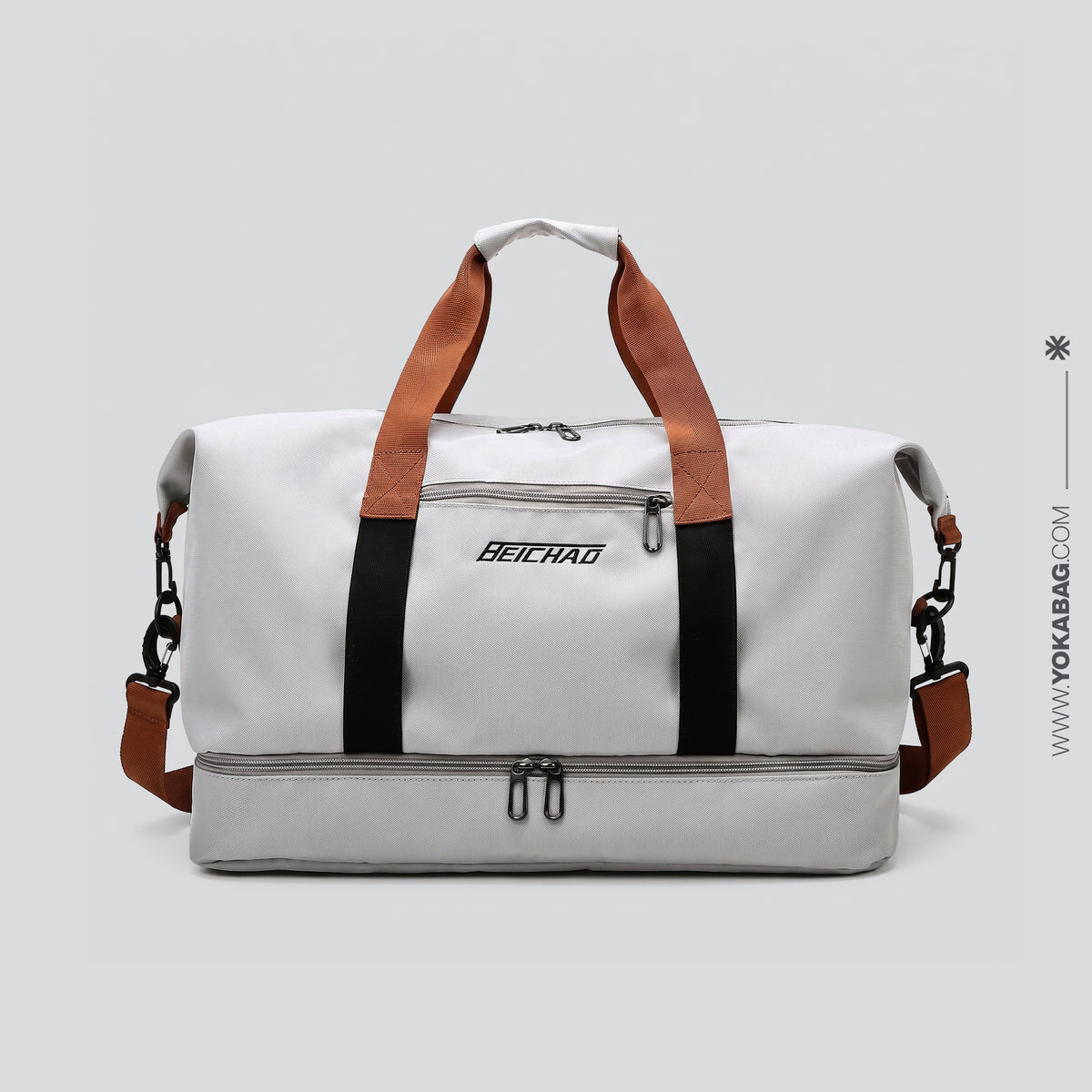 Sac de Voyage avec Compartiment Chaussures Urbanistique Gris – vue 4 – Yokabag